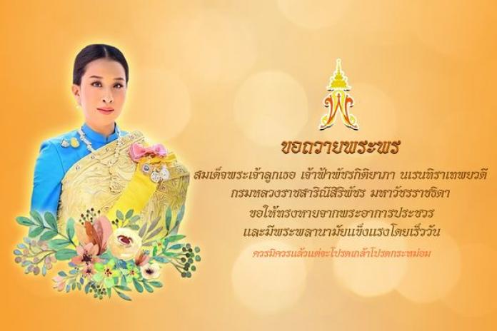 กิจกรรมถวายพระพรสมเด็จพระเจ้าลูกเธอ เจ้าฟ้าพัชรกิติยาภา นเรนทิราเทพยวดี กรมหลวงราชสาริณีพัชร มหาวัชรราชธิดา ทรงหายจากพระอาการประชวรในเร็ววัน